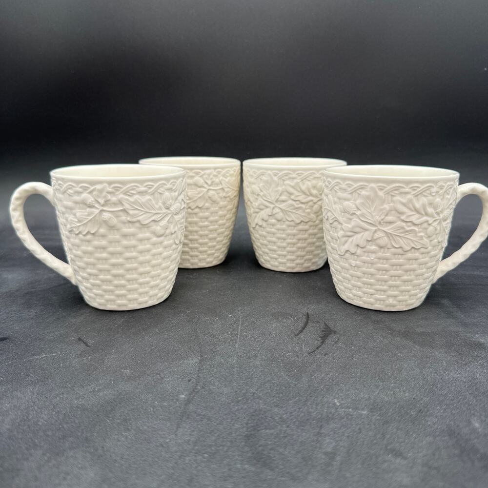 Vintage Coffee Tea Mugs Mikasa Woodland Set of 4